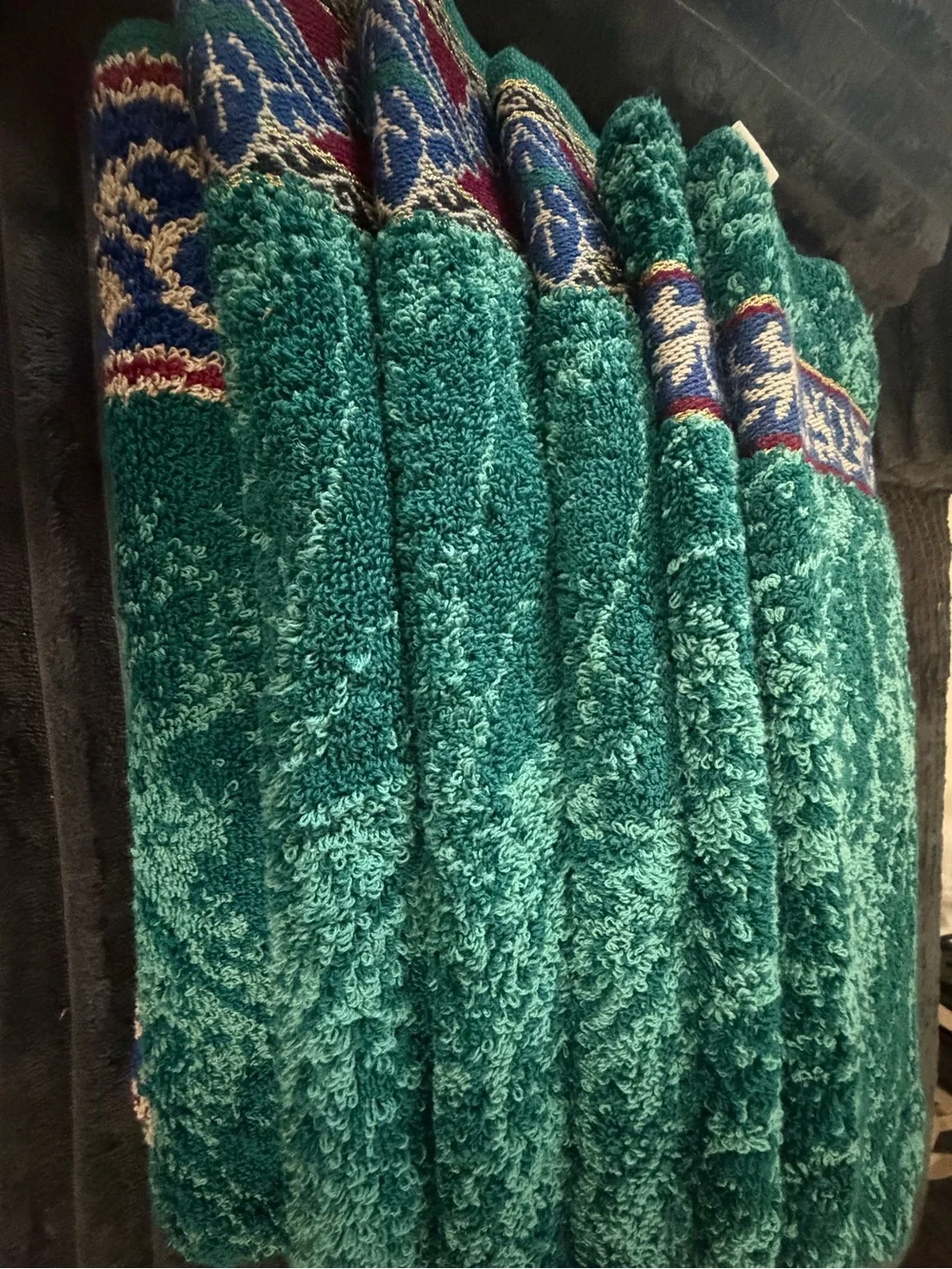 Royal Velvet Deep Teal Decorative Bath Towels - Royal Velvet